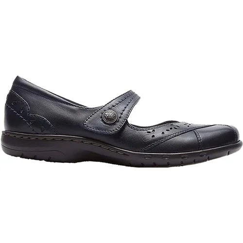 casual shoes for men with flexible material for ease of movement-Women's Rockport Cobb Hill Petra Navy Leather