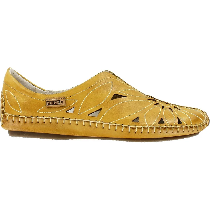 casual shoes for men with thick cushioned insole for comfort-Women's Pikolinos Jerez 578-7399 Honey Leather