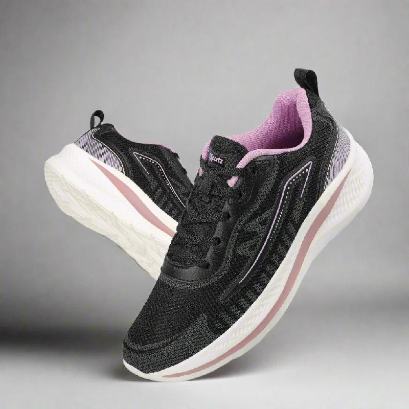 Women's Lace-up Sports Shoe - WS9918 Black