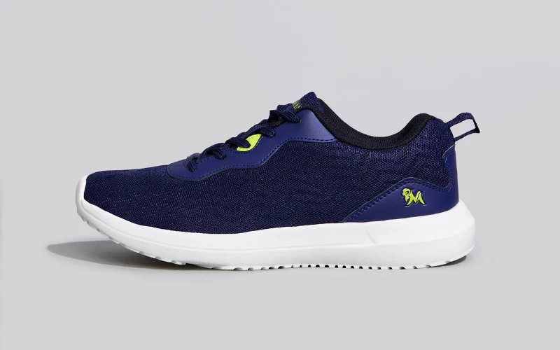 Athletic shoes with trendy soles-Elevated Basics : Blue