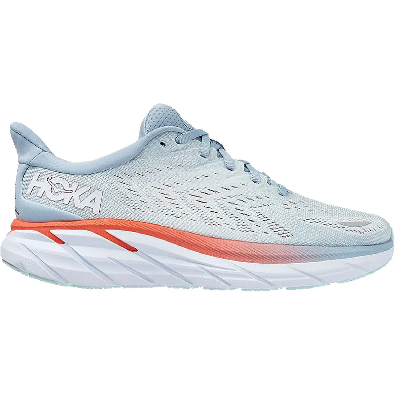 Athletic shoes for active trails-Women's Hoka Clifton 8 Blue Fog/Plein Air Mesh