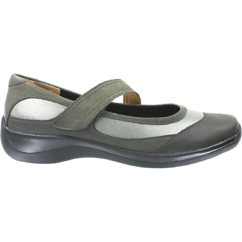 casual shoes for women with soft and stretchy material for comfort-Women's Ziera Jet Charcoal Pewter Leather