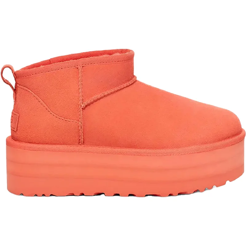 Women's UGG Classic Mini Platform Vibrant Coral Suede