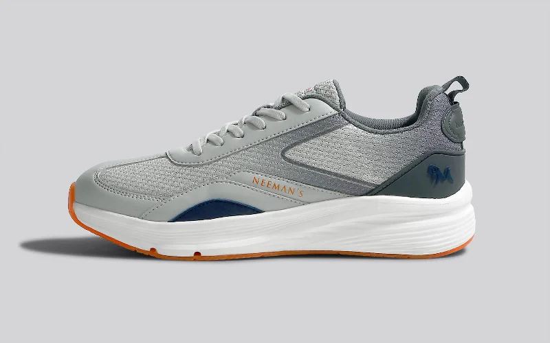 Athletic shoes with sleek midsoles-Light Trainers : Grey