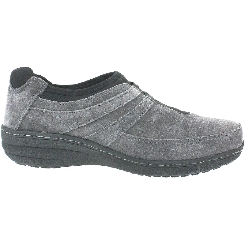 casual shoes for men with easy-to-wear slip-on style-Women's Aetrex Kimber Charcoal Suede