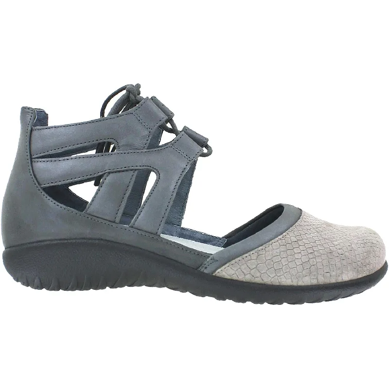 casual shoes for women with stylish accents for added flair-Women's Naot Kata Grey Iguana/Shadow/Tin Leather