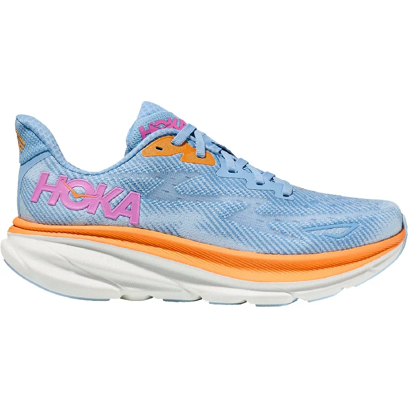 Athletic shoes with breathable mesh-Women's Hoka Clifton 9 Airy Blue/Ice Water Mesh