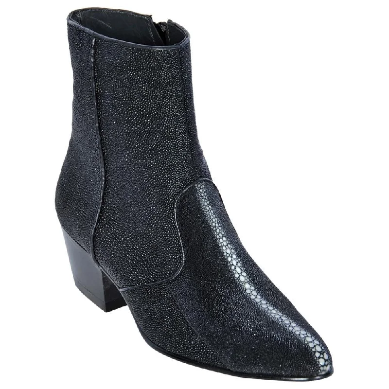 Ankle Boots with glossy finishAnkle Boots with glossy finishLos Altos 631105 Men's Black Genuine Stingray Ankle Boots