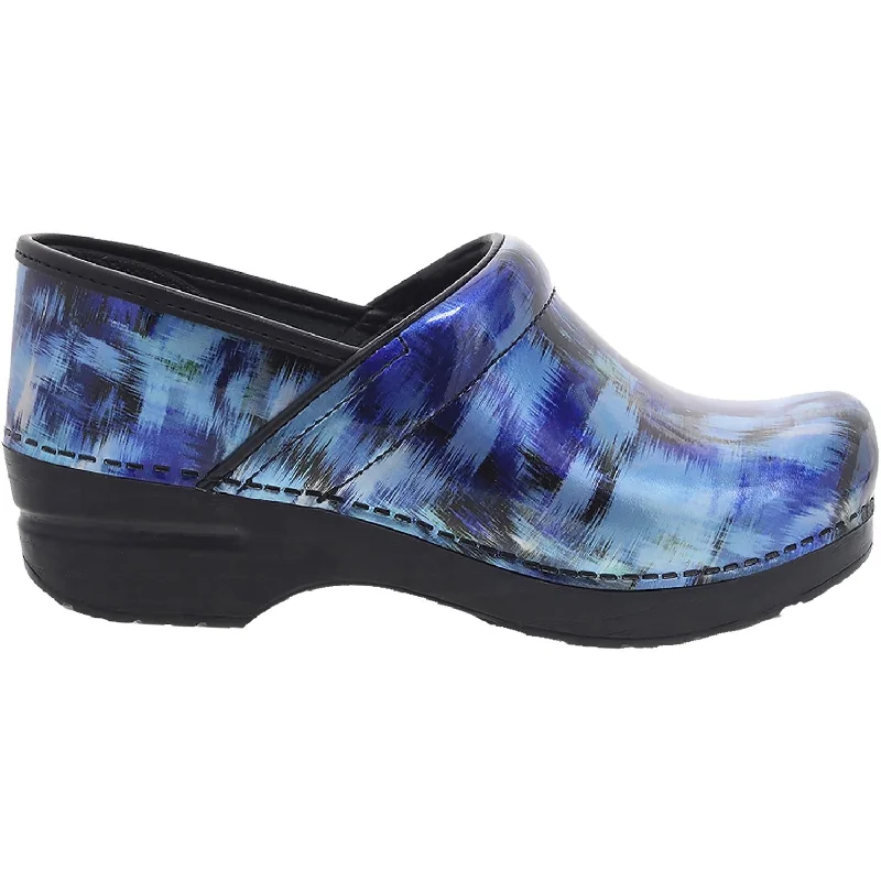 Women's Dansko Professional Clog Blue Brush Patent